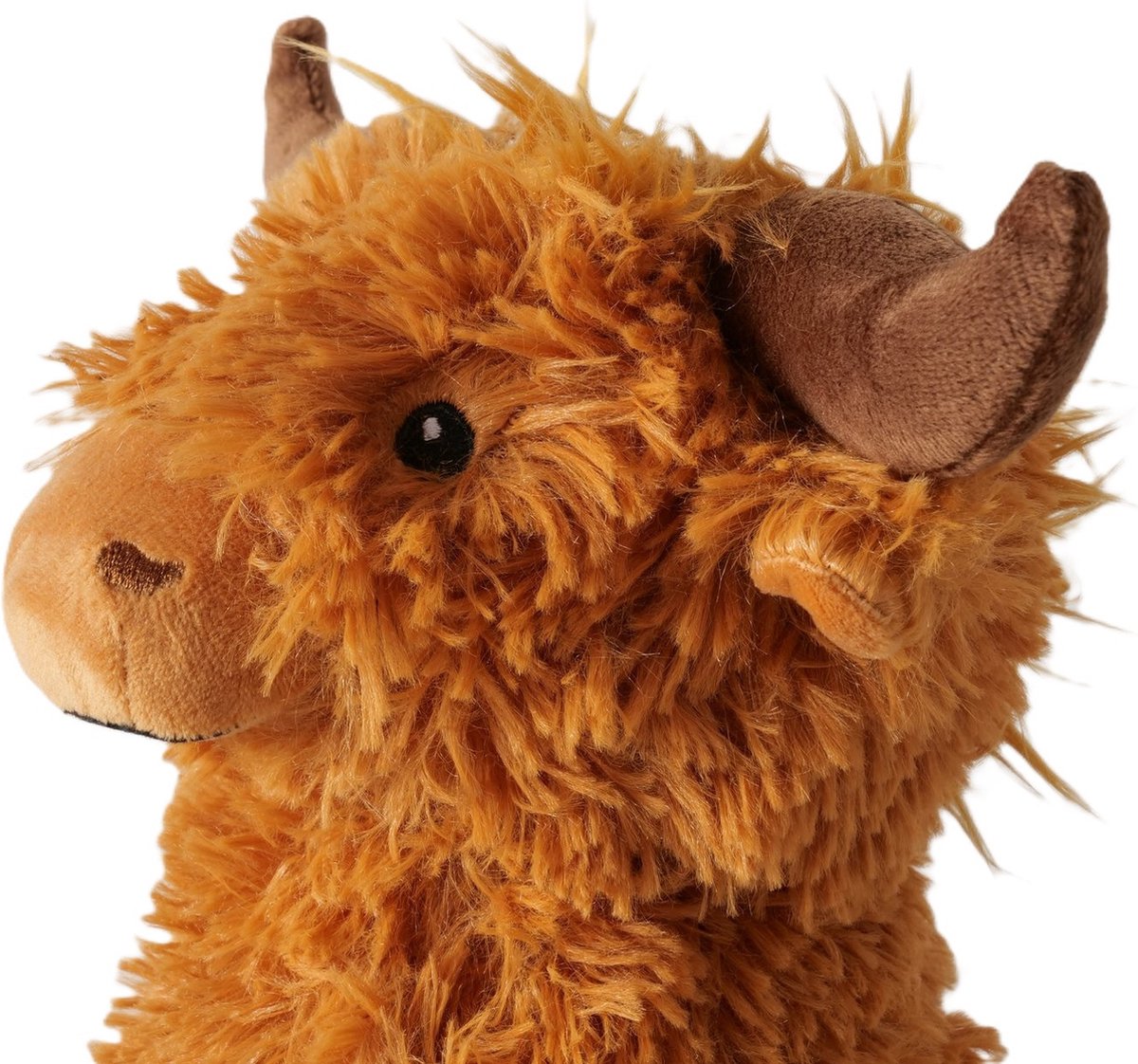 Boltze Deurstopper gewicht - dieren thema Schotse Hooglander koe - 1 kilo - bruin - 26 cm - buiten/binnen deuren