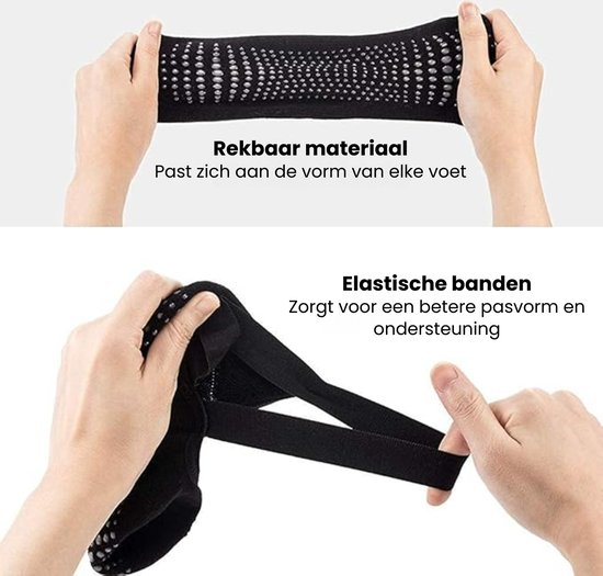 Malinsi® 2-Pack Chaussettes de Yoga Antidérapantes Femme - Chaussettes de yoga Pilates - Chaussettes Pilates Ballerine - Ballerines