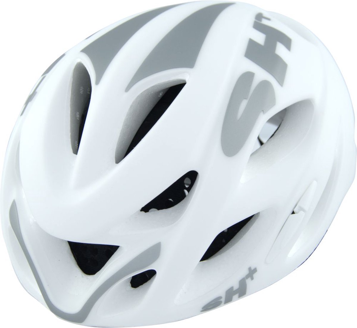 SH+ Fietshelm - SHIROCCO S-TECH - Unisex - Lichtgewicht 240 gram - 21 Ventilatiegaten - Gemaakt in Italië - Voor een hoofdomtrek van 53 tot en met 57 CM - Wit Mat Zilver