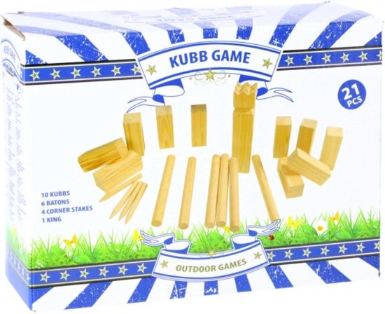 Kubb Viking Schaakspel | Massief Beukenhout | 21-delig Kubb Viking Schaakspel | Massief Beukenhout | 21-delig