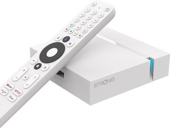 STRONG - Streaming Box Android TV 4K UHD - Leap-S3+ - Chromecast ingebouwd - Google Voice Assistant compatibel - Dolby Atmos & Dolby Vision - Gemakkelijk te installeren - Wit