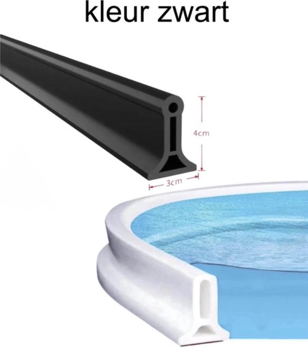 Zwart Zelfklevende Siliconen waterkering 200cm Douche Dorpel - Water stopper Badkamer - Water Dorpel Waterdorpel - Waterstopper 200cm Douchedeur - Douchebak - Douchegordijn - Water drempel - Zwembad