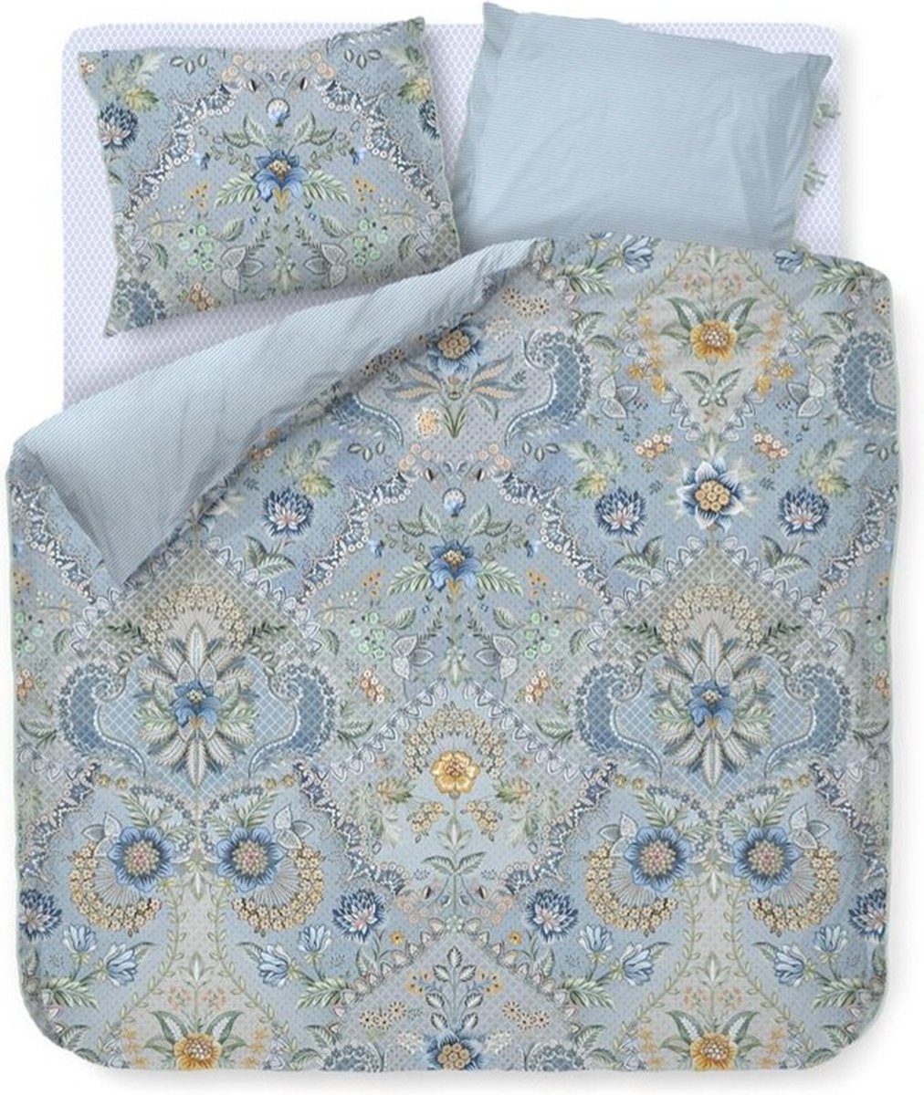 Pip Studio Saluti Grandi dekbedovertrek - Lits-Jumeaux XL - 260x200/220 - Licht blauw