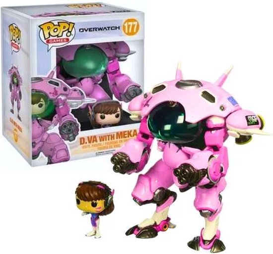 Funko Pop! Games: Overwatch - D.Va with MEKA (Pink) #177 | bol