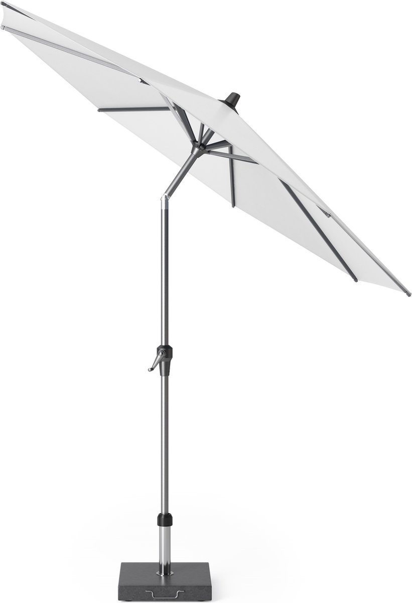 Bol.com Platinum Sun & Shade - Middenstokparasol - Riva - Ø250 cm - Wit - Kantelbaar - Easy-up draaisysteem - 96% UV protectie aanbieding