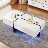 Vicco Salontafel set Marmer Wit/Goud 60 x 50 cm 2 delen, Myra | Marmer