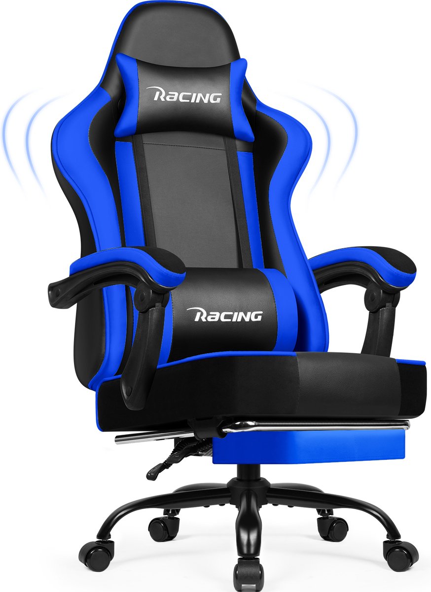 Elekiatech Gaming Stoel Model B Blauw Met Inklapbare