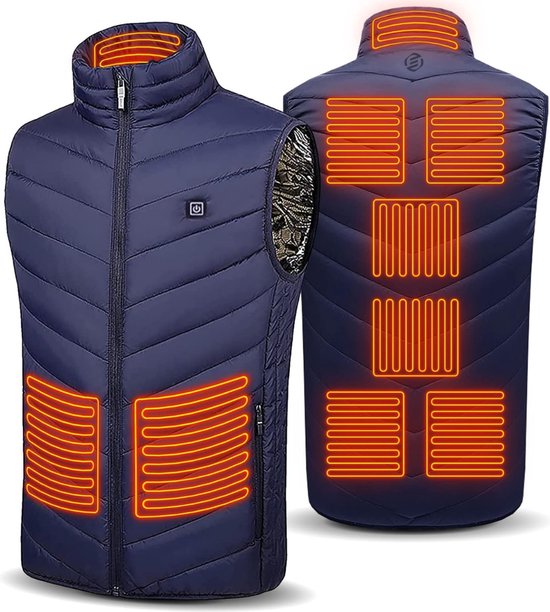 Gilet Chauffant électrique Pour Homme Et Femme - 3 Niveaux De Température - 11 Zones De Chaleur - Lavable En Machine - Idéal Extérieur