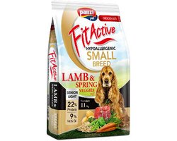 Fit Active Senior/light – Kleine hypoallergene hondenbrokken met lam – Hondenvoer voor oudere honden – 11kg
