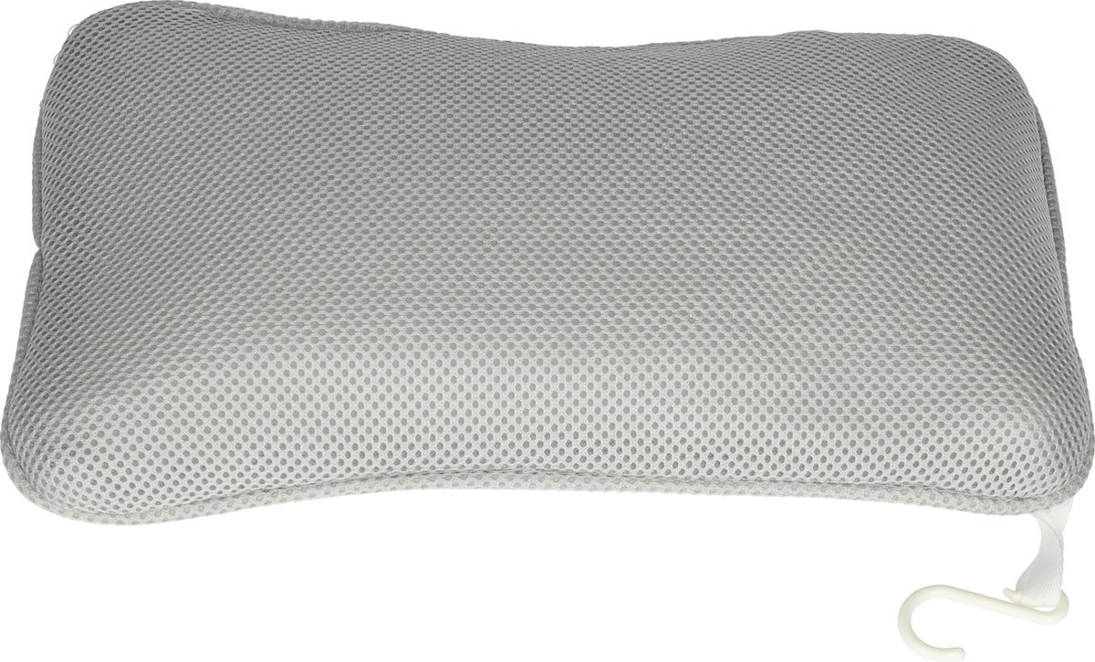 Goedkoopste Badkussen - Nekkussen - Kussen voor in bad - Maximaal comfort - Met zuignappen - Compact formaat - Makkelijk mee te nemen - Met ophanghaakje Grijs
