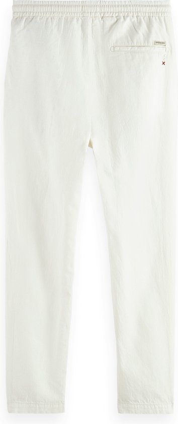 Scotch & Soda Heren Seasonal Core-Warren Katoenen Linnen Twill Jogger Casual Broek, leger, 33W / 32L