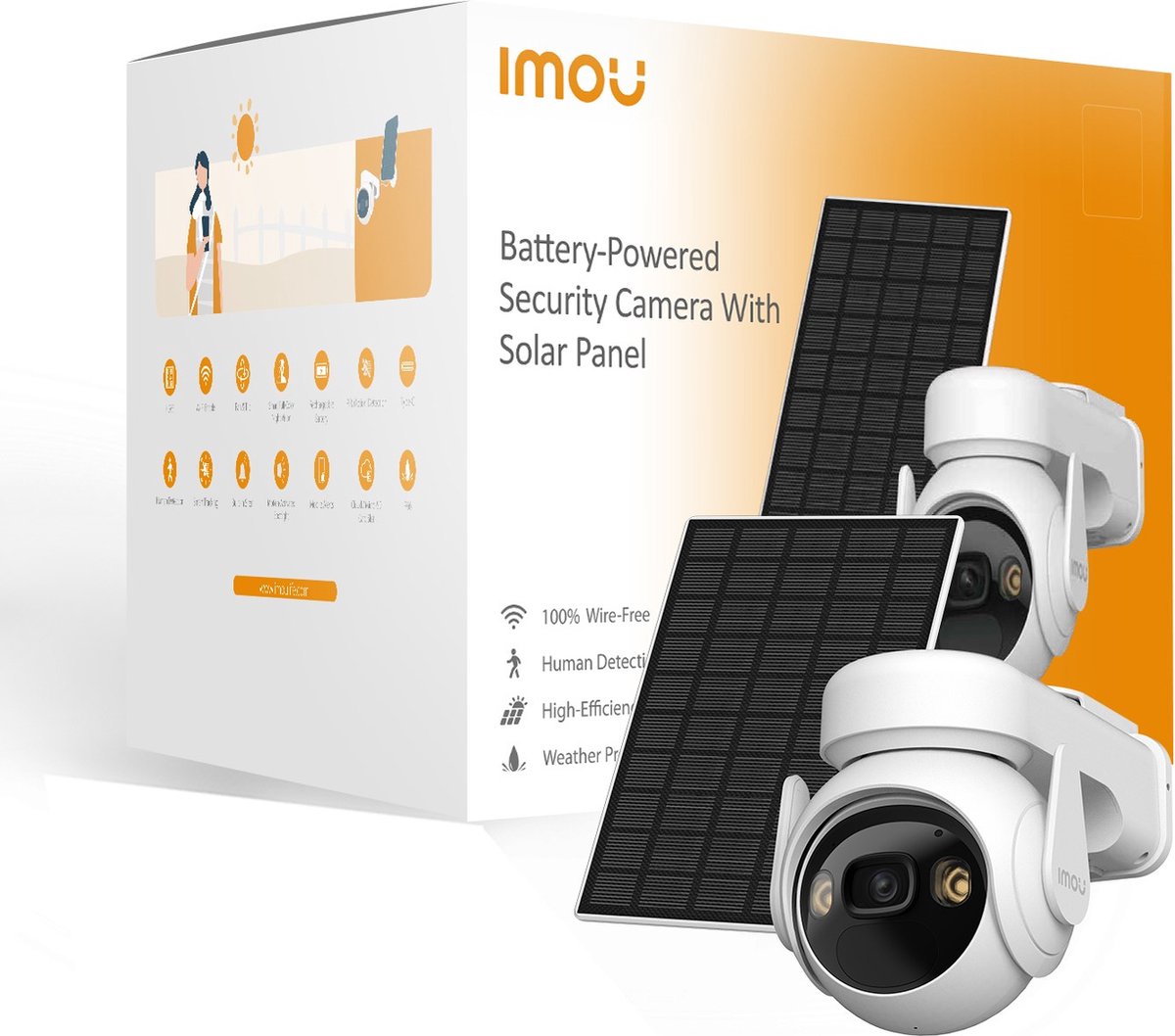 Imou Cell PT Solar Kit Draadloze Beveiligingscamera met Zonnepaneel - Product - €90,00