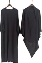 Bovista Islamitische Kleding - Djellaba Dames - Moslim Kleding - Arabisch Dames Kaftan - Alhamdulillah - Zwart