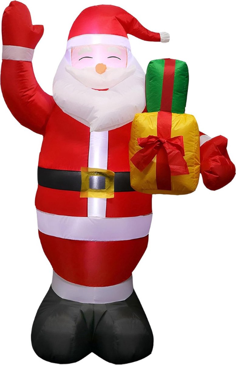 Opblaasbare Kerstdecoratie voor Buiten 1,5m Kerstman met Heldere Lichten Tuin Grond Binnenversiering Inflatable Santa Claus