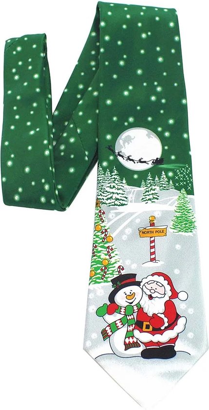 Cravate Sorprese - Cravate de Noël - 100% Soie - Vert - Père Noël - Cravattes - Cadeau