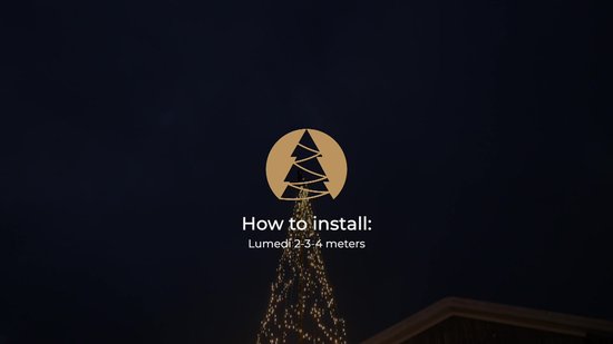 Lumedi 480 - 3 meter - LED Kerstboom Buiten - Incl. Deelbare mast - Vlaggenmast Verlichting - 480 Warm Wit Led Lampjes - Afstandsbediening - Kerstverlichting voor buiten