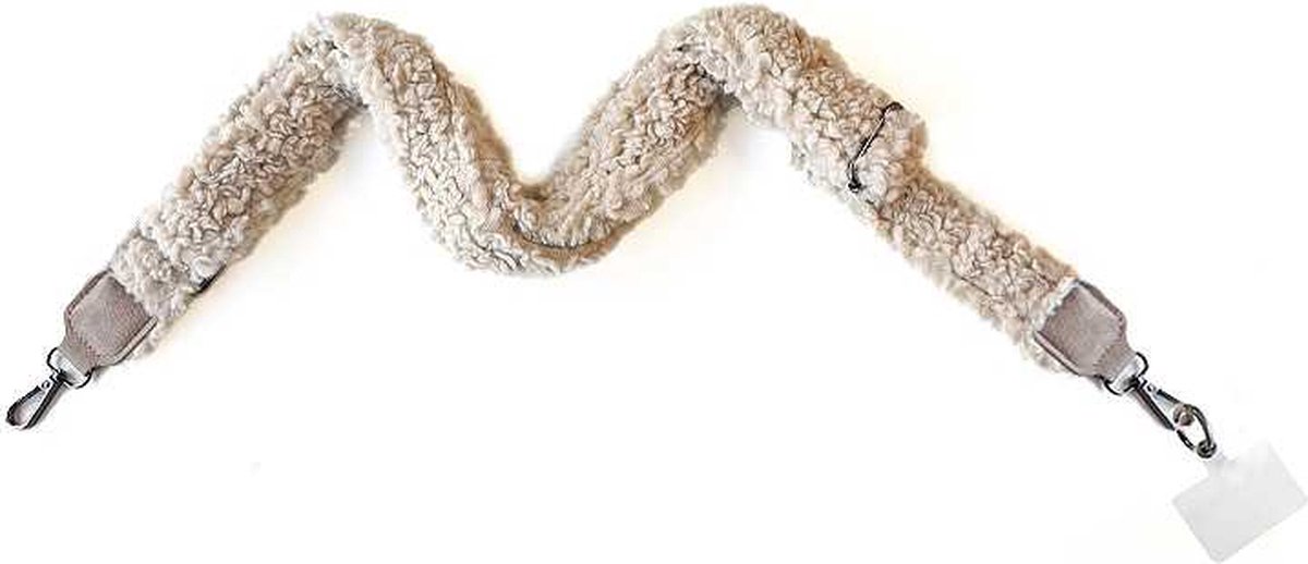 Telefoonkoord/BagStrap Teddy - Naturel