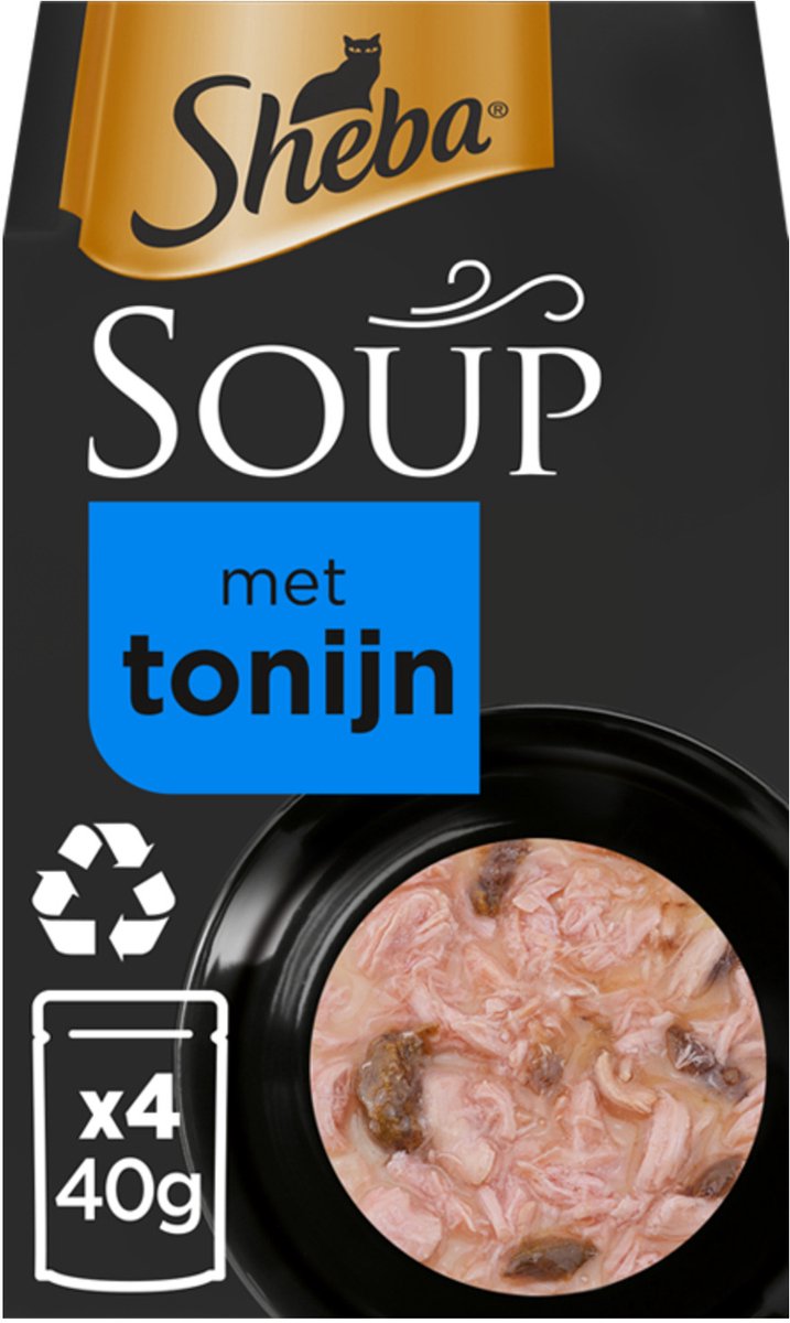 40x 40g Multipack Sheba Classic Soup Fresh Pouches met Tonijn Nat Kattenvoer