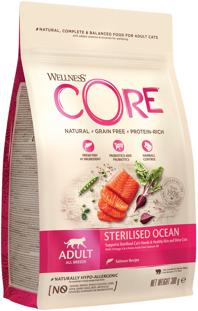 Wellness Core Grain Free Cat Sterilised Zalm - Kattenvoer - 300 g