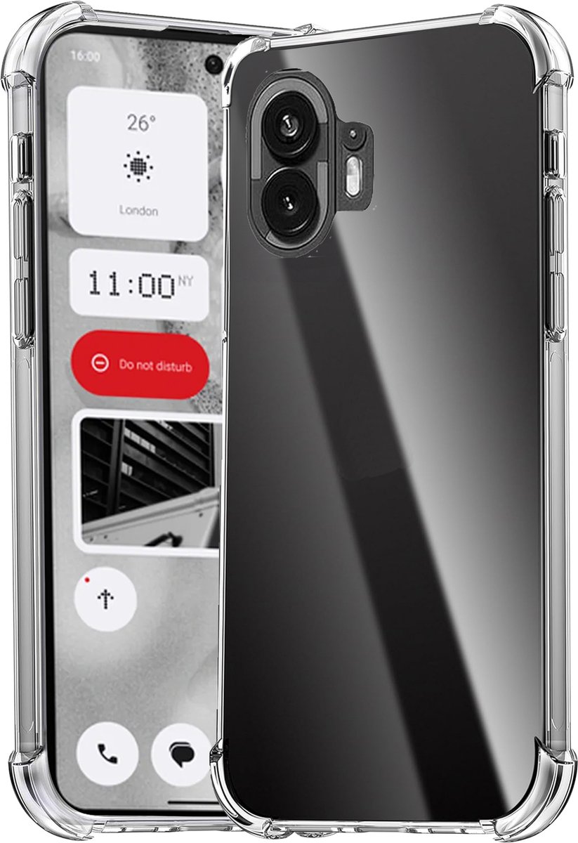 Hoesje geschikt voor Nothing Phone 2 - Shockproof Transparant Back Cover Case