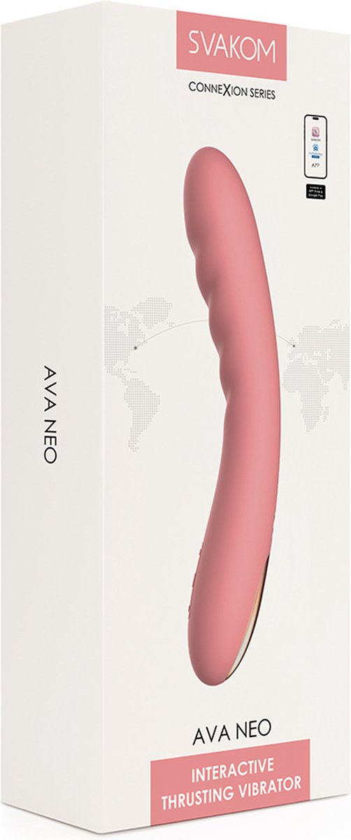 Goedkoopste Svakom - Ava Neo - Stotende Vibrator - Thrusting Vibrator - Met App Control - Perzik Roze