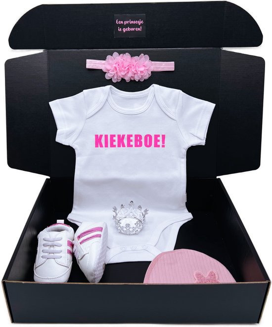 Kraamcadeau meisje met romper, babymuts, babyschoentjes en baby hoofdband - kan ook rechtstreeks als cadeau worden geleverd van Vicloon — afbeelding 3
