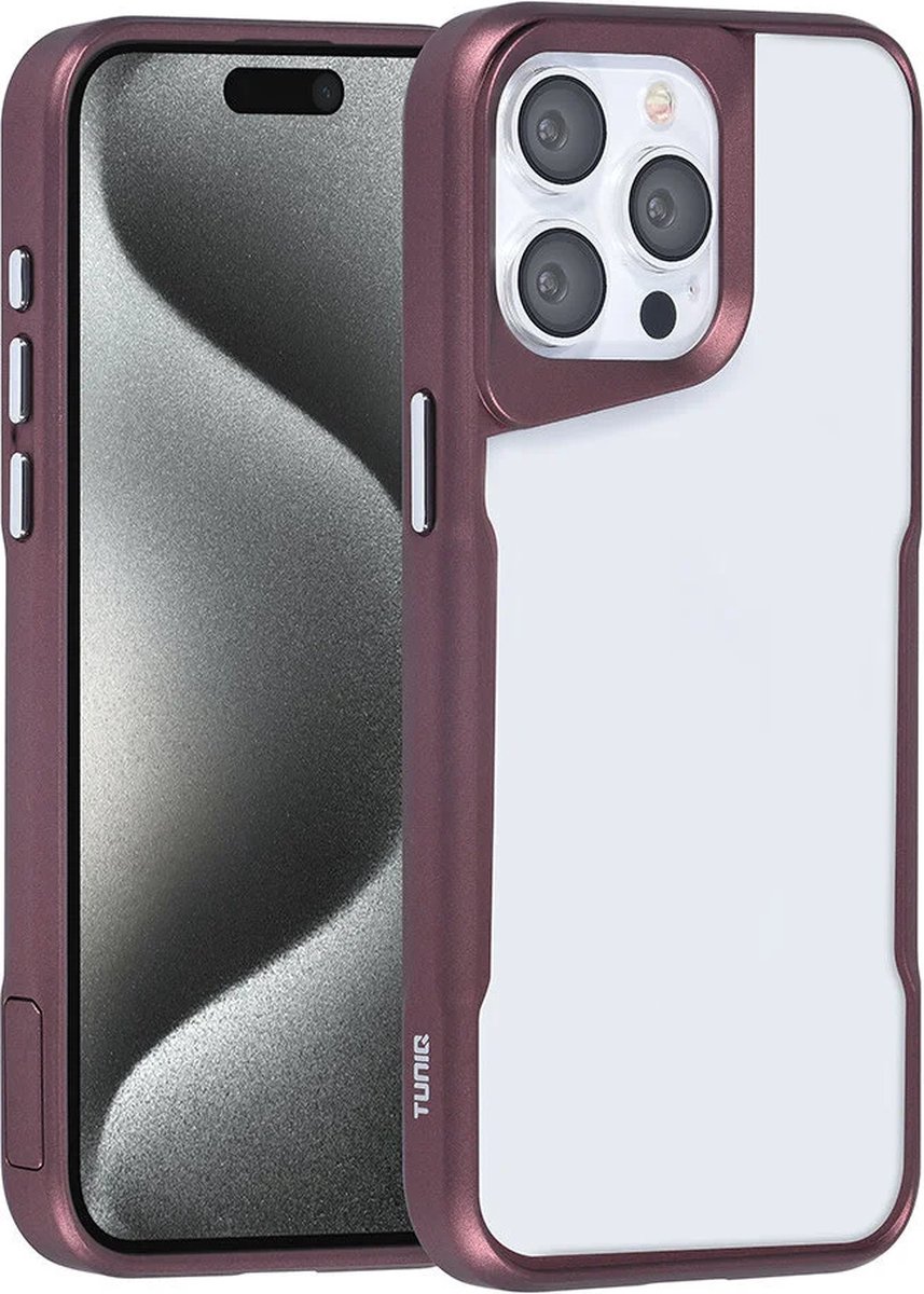 Combat-X Hoesje Geschikt voor: iPhone 15 Pro Max - Backcover - Rood