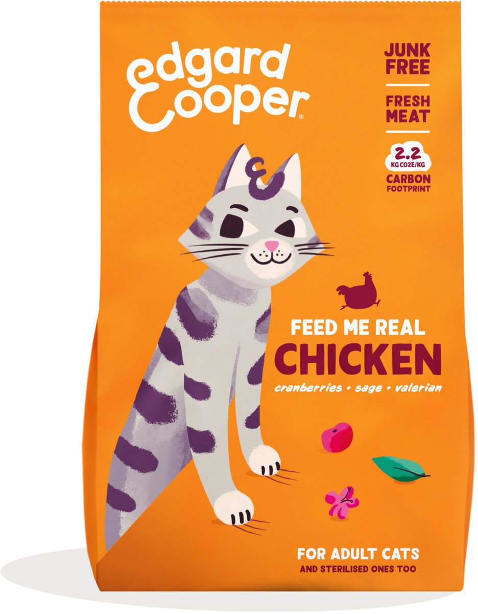Edgard & Cooper Brokjes - Kattenvoer - Kip - 325 gram