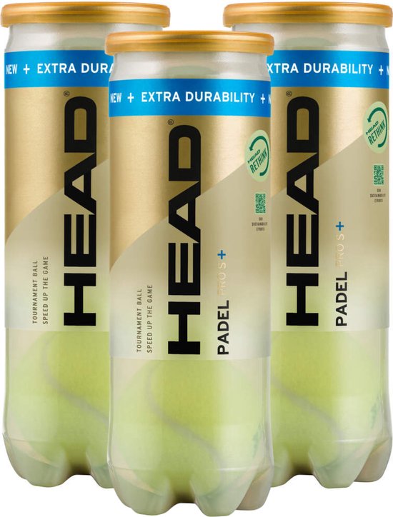 Head Padel Pro S+ - padelballen - padel - 3 blikken - 9 ballen