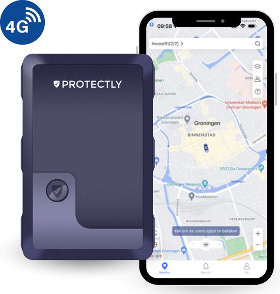 Protectly® GPS Tracker Extreme – GPS Tracker Met SIM – Magneet GPS Tracker Auto – Batterij 2140 Uur – Volgsysteem - 150 landen + Europa dekking - Slimme Sensoren - IP67 Waterdicht - 10 Jaar Full Service SIM - Incl. Lifetime tracking!