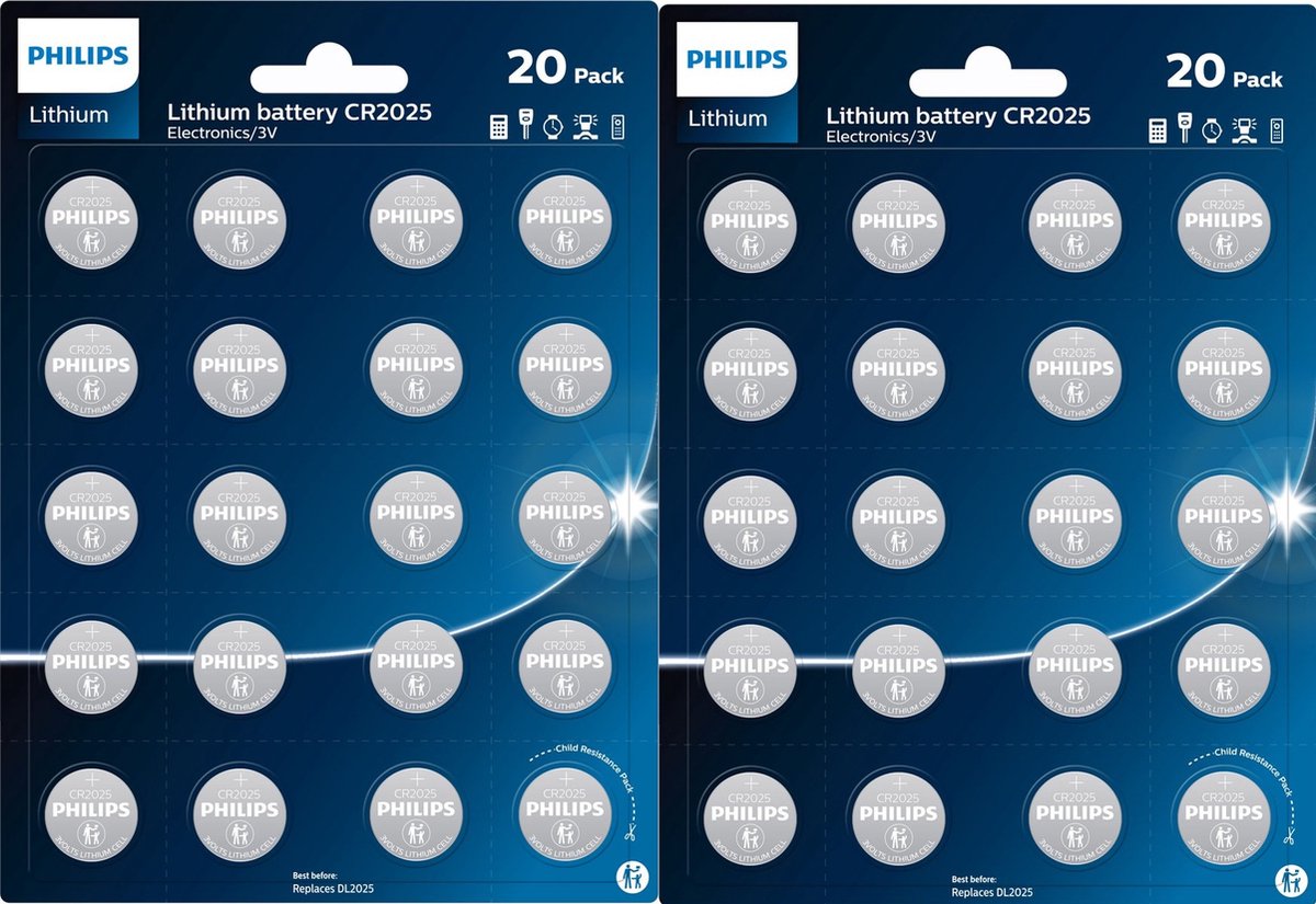 Philips CR2025 40 pack