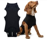 Honden Romper voor na de operatie Zwart Maat L Ruglengte 65cm Gewicht hond 30KG -Beschermt na operatie of ter ondersteuning bij huidziekten, incontinentie of loopsheid - Comfortabele Pasvorm - Ademende Stof