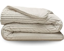 Zelesta Groovebed Cream 140x200 - Geribbeld Teddy Dekbedovertrek - 30 dagen proefslapen - Fluffy Dekbedovertrek - Wasbaar dekbed - Dekbed zonder overtrek