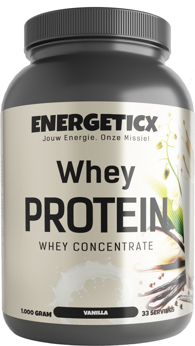 Goedkoopste EnergeticX Whey Proteïne Vanille – Hoogwaardige Eiwitshake voor Spierherstel - 33 shakes (1000 gram