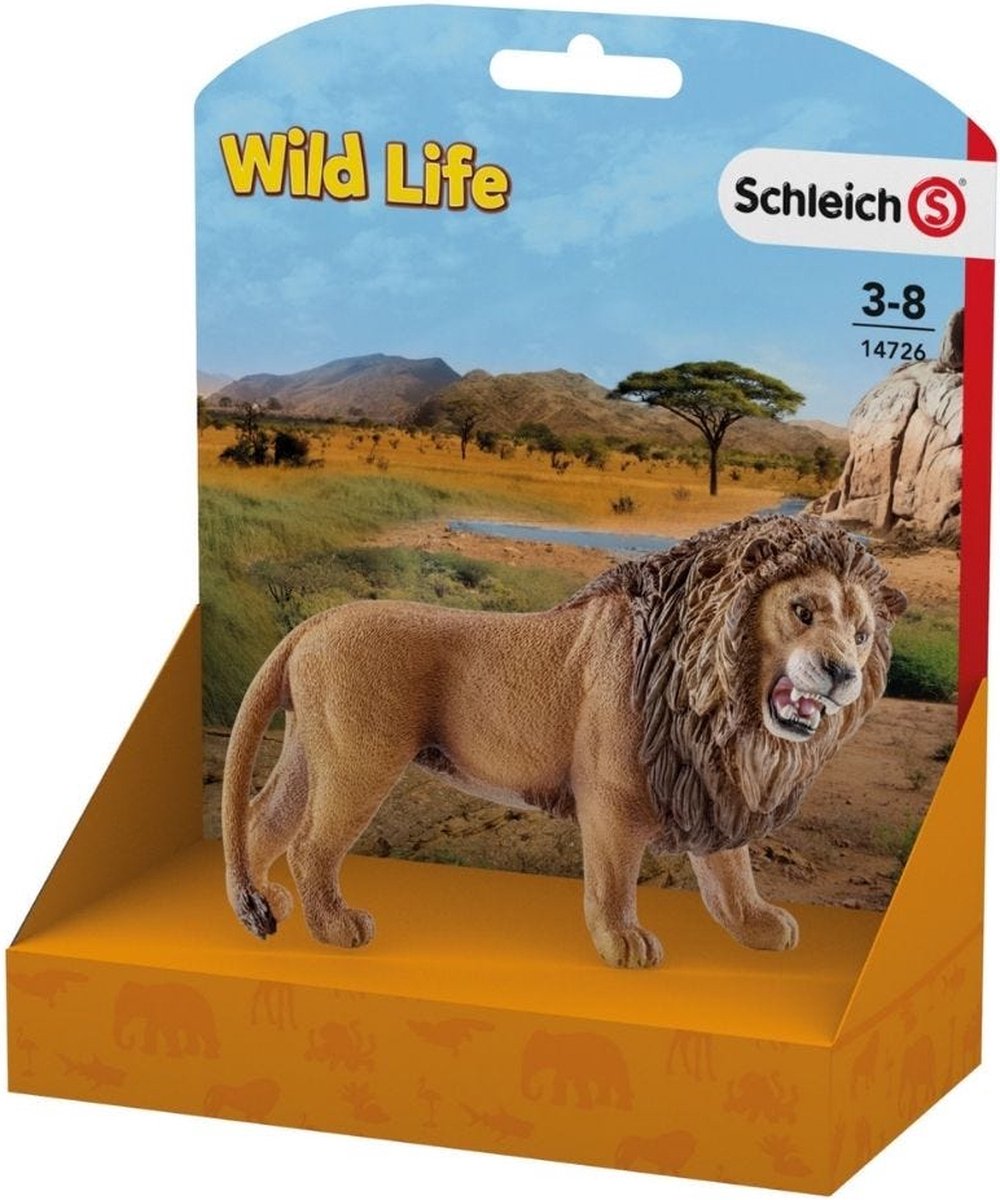 schleich WILD LIFE Leeuw, brullend - Speelfiguur - Kinderspeelgoed voor Jongens en Meisjes - 3 tot 8 jaar - 14726 — afbeelding 5