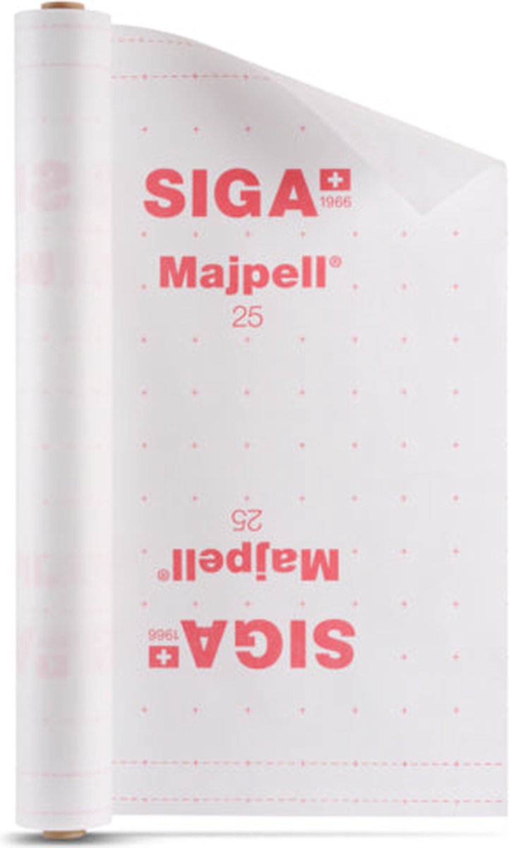Siga Majpell 25 - 1,50 m x 50m - 75m2 - Uitstekende luchtdichtheid - Betrouwbare bescherming tegen vocht