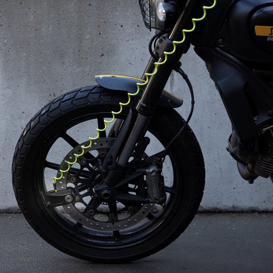 VINZ Baretti ART 4 Schijfremslot / Motorslot - Incl. Tasje & Reminderkabel - Goedgekeurd voor verzekering van Motoren, Scooters, etc - 3 sleutels - Remschijfslot - Zwart van VINZ — afbeelding 3
