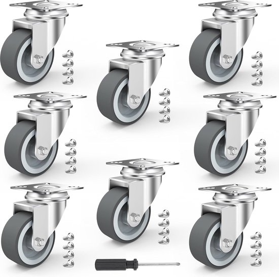 4 Stks 40mm Heavy Duty Castor Wielen, 360 Graden