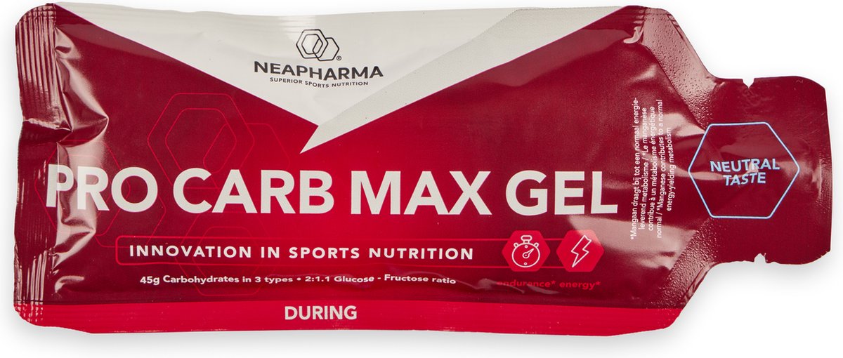 Goedkoopste Neapharma - Carb Max energie Gel - 45 koolhydraten - neutrale pH - 2 1 verhouding - energy gel - per 10