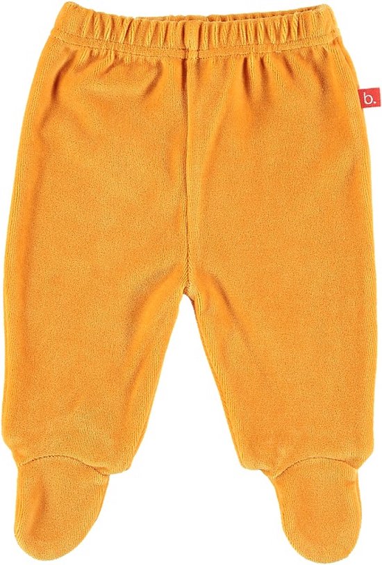 Pantalon Bébé velours avec pied orange. Taille 50