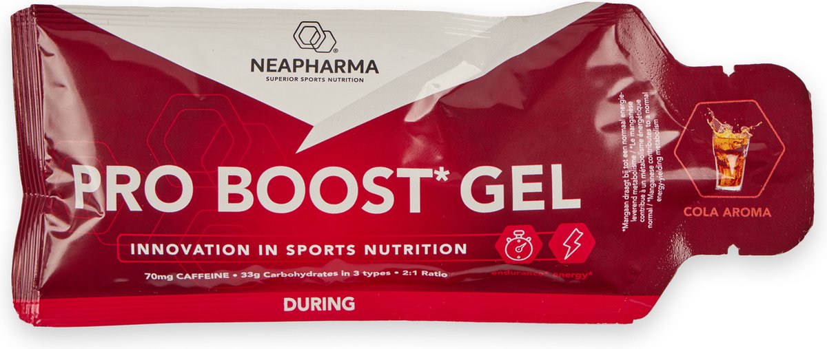 Goedkoopste Neapharma Pro Boost Gel - Energie gel met cafeïne - licht verteerbaar - met extra vocht en mineralen - per 10 energy gels