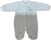 Combinaison à imprimé fleuri pour fille - Taille 0-3 mois - Beige - Cadeau maternité - Baby shower