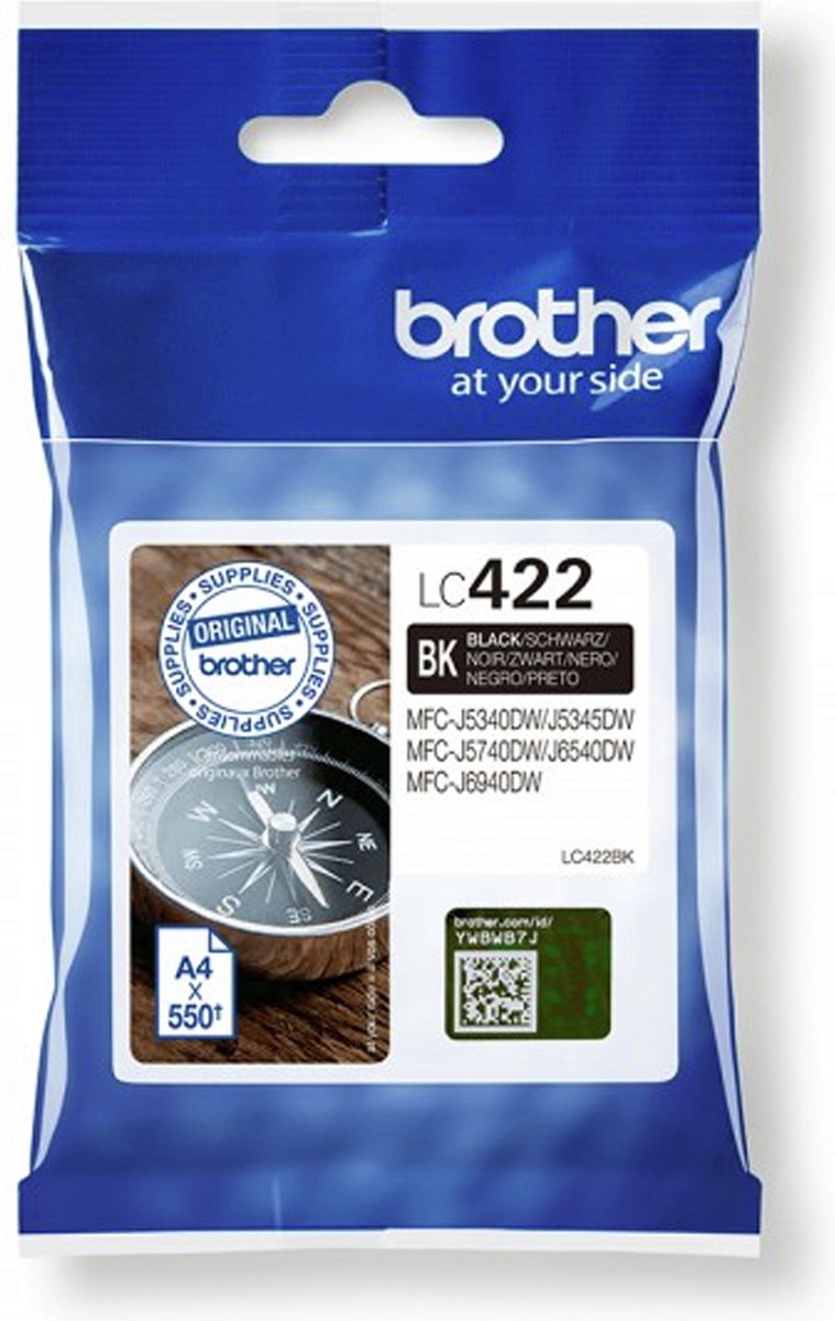 Brother LC422BK - Inktcartridge - Zwart