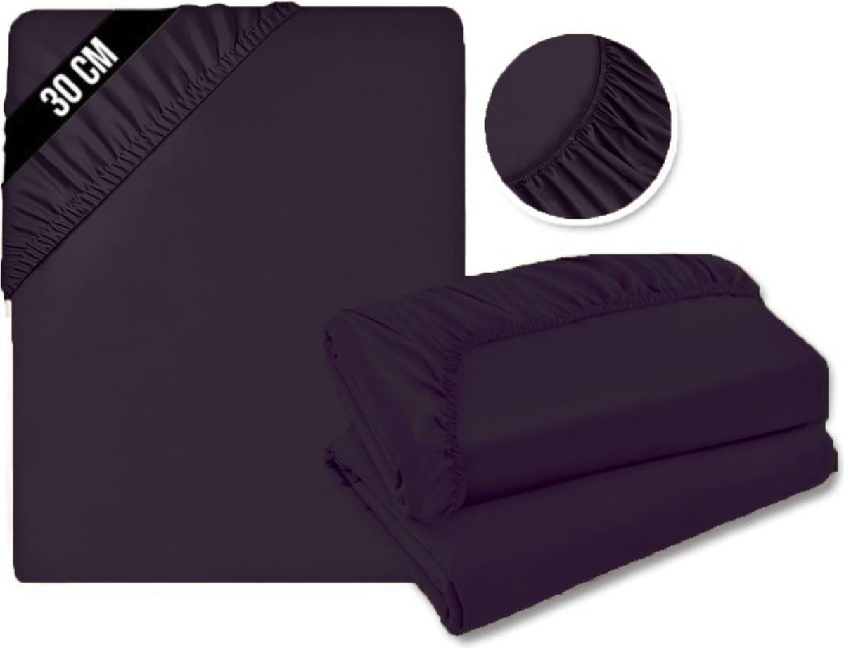 CRLYN® Matrasovertrek 180x200 - Hoeslaken - Matrashoes - Super Zacht - Paars