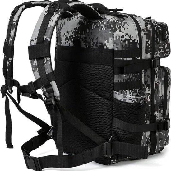 Sac à Dos Tactique 50 L – Molle 3 Jours, Robuste, Noir, Pour Voyage, Randonnée, Camping Et Sport