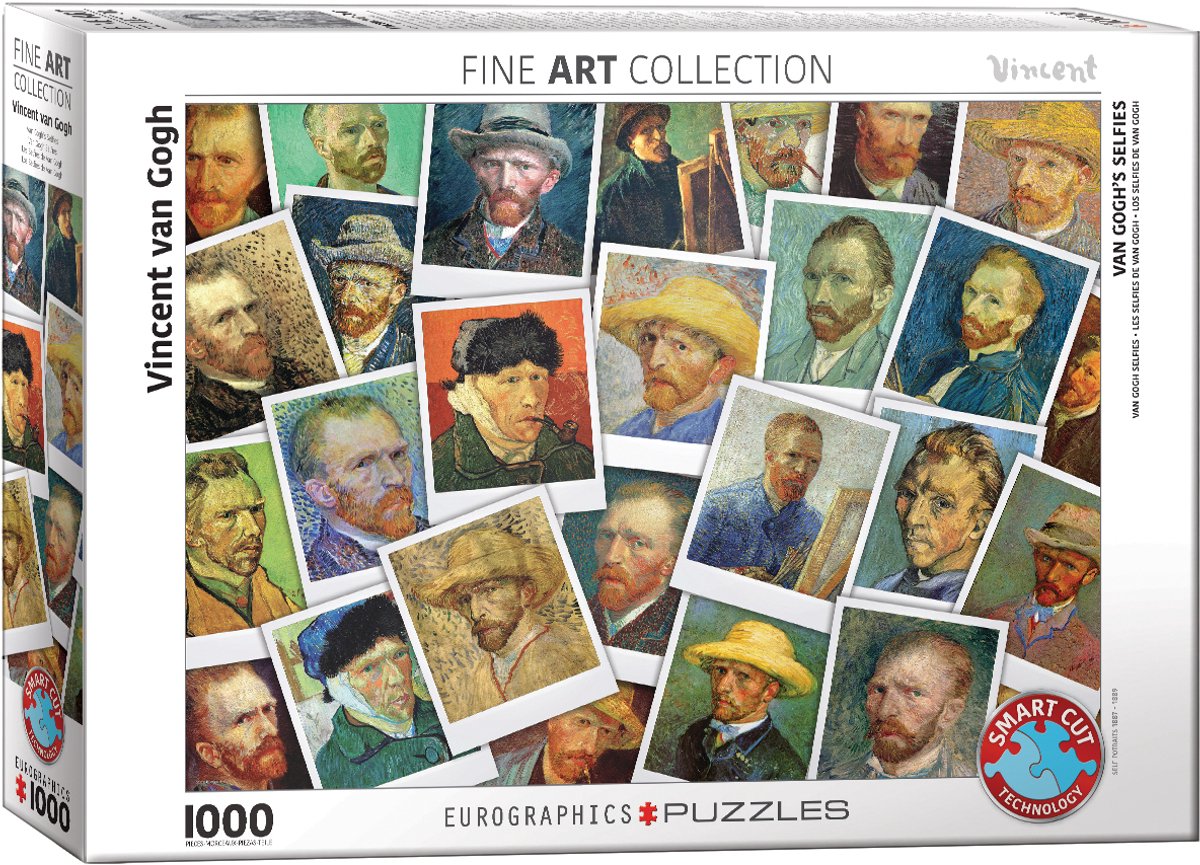 Eurographics - Zelfportretten [Van Gogh Selfies] - Vincent Van Gogh - 1000 stukjes 68×48cm (b×h) - Legpuzzel
