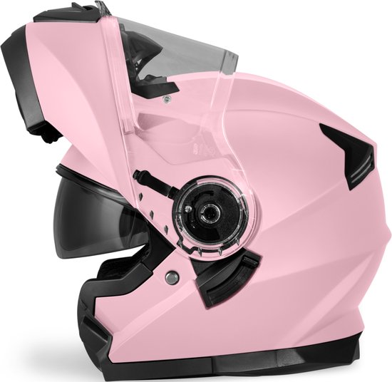 Motorhelm Met Kattenoren – Integraalhelm Met Vizier, ECE-goedgekeurd, ABS-schaal, Voor Vier Seizoenen, Maat M (54-56 Cm), Afneembare Oren