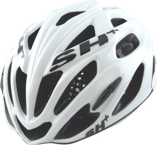 Casque de vélo SH+ - SHABLI S-LINE - Mixte - Léger 230 grammes - 20 Trous d'aération - Fabriqué en Italie - Pour un tour de tête de 55 à 60 CM - Wit