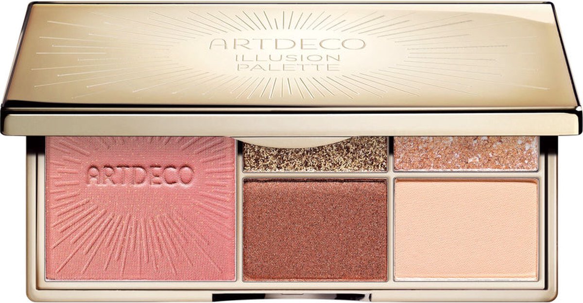 Goedkoopste Artdeco - Oogschaduw / Oogschaduw palette - Illusion Palette for cheeks & eyes - Gold - Blus 4 oogschaduwen - Vegan