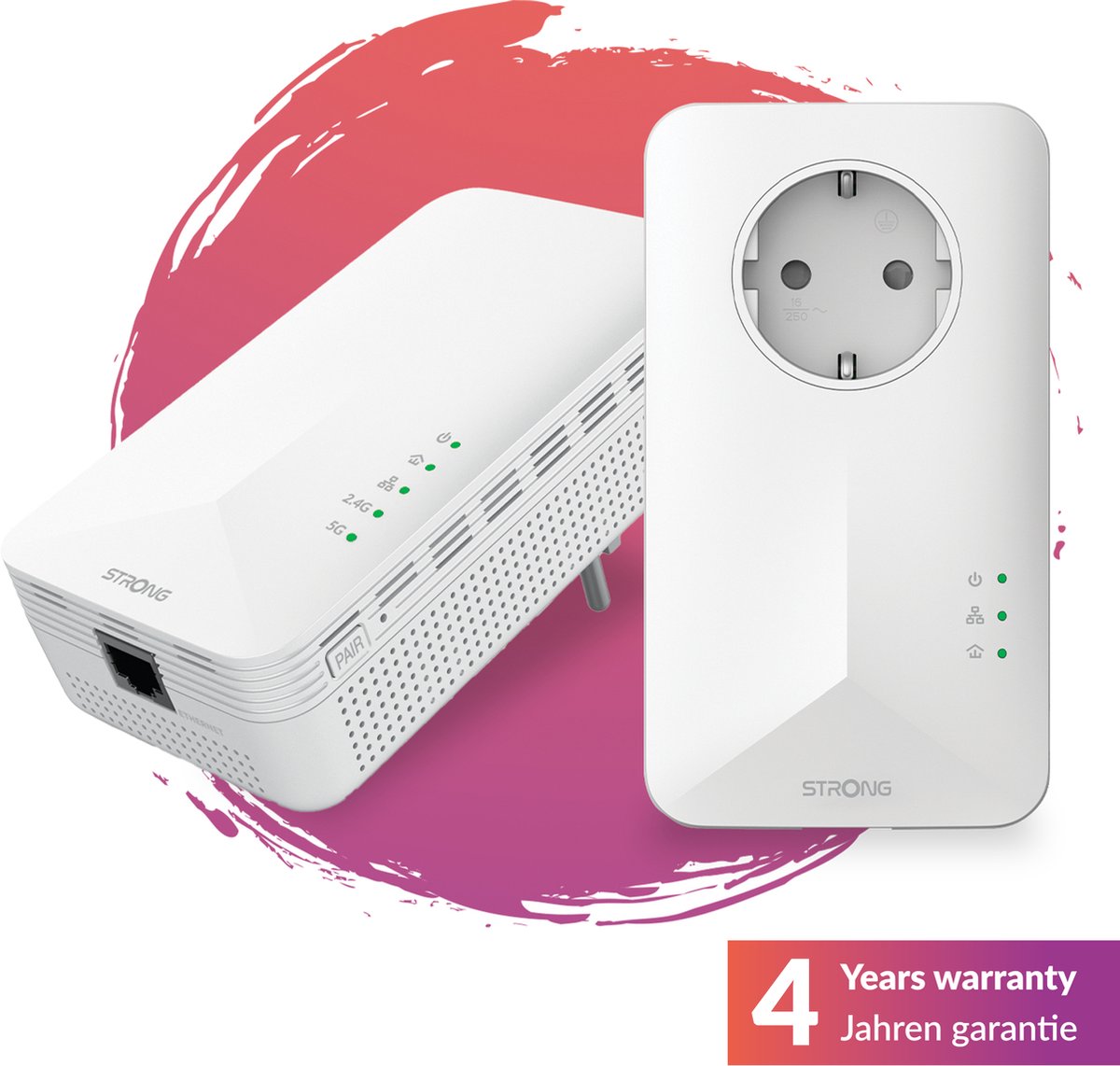 STRONG - Kit Powerline Wifi 1000 Kit - 1000 Mbps/Wifi 1200 Mbps - Compatible all Box/Routeur - Port Gigabit + filter socket - Easy Set up - High Speed Internet